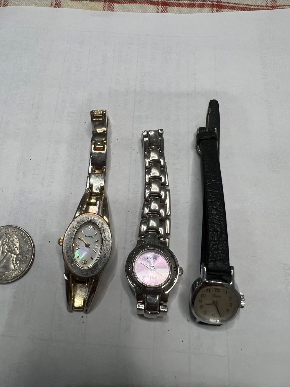 Vintage Timex with 2 other woman watches